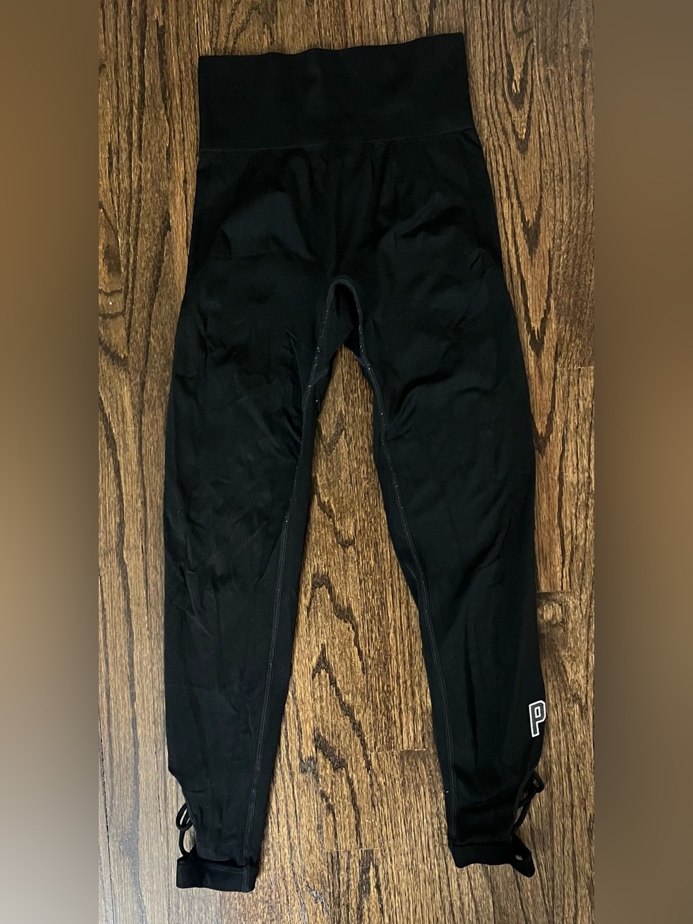 PINK Victoria's Secret Black Kids Leggings with Ankle Tie Detail